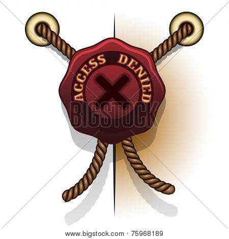 access denied prohibition seal icon