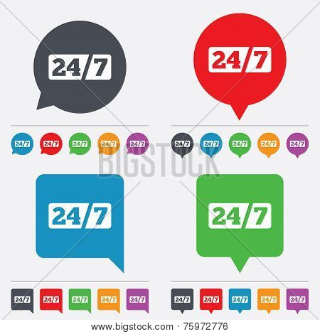 Service and support for customers. 24 hours.