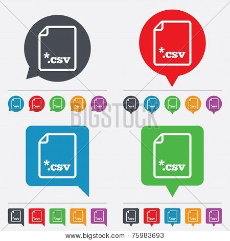 File document icon. Download CSV button.