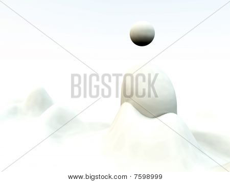 Abstracte witte Blob