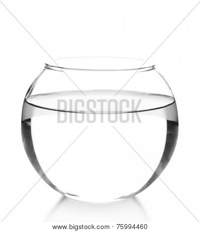 Fish bowl isolated on white