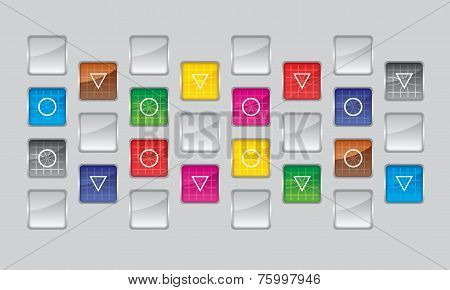 colorful controls, digital scrolling