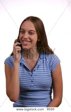 Teen pige taler telefon 2