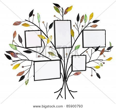 Isolated floral tree with leafs and frames for your photos