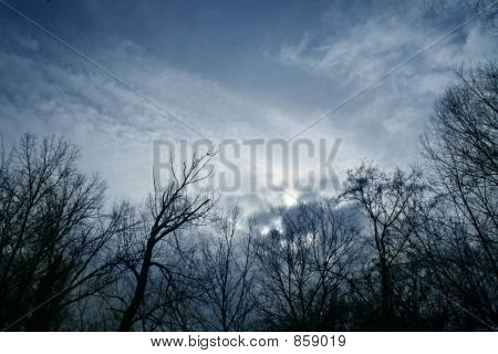 dark sky in the afternoon
