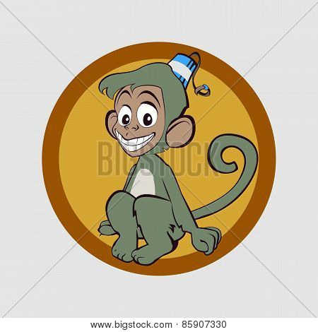 Very merry monkey expect trouble