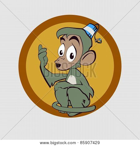 Very clever monkey thought