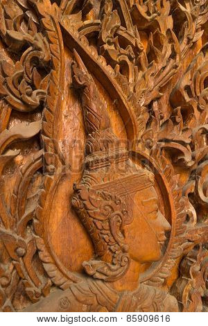 wood carving for deva statue