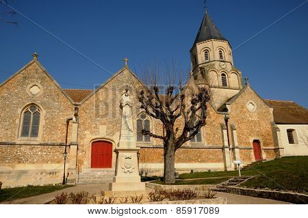 France, Church Of Saint Martin La Garenne In Les Yvelines