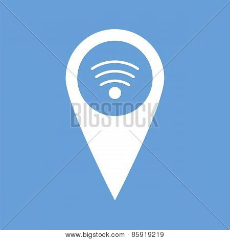 Wi-fi pointer white icon