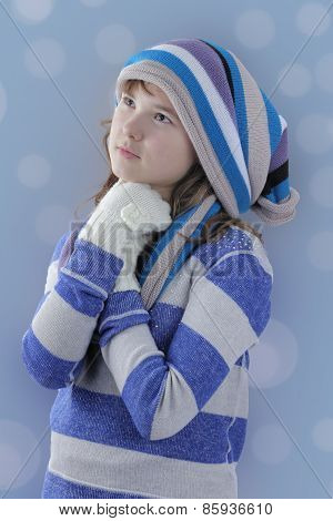 Girl in winter clothing