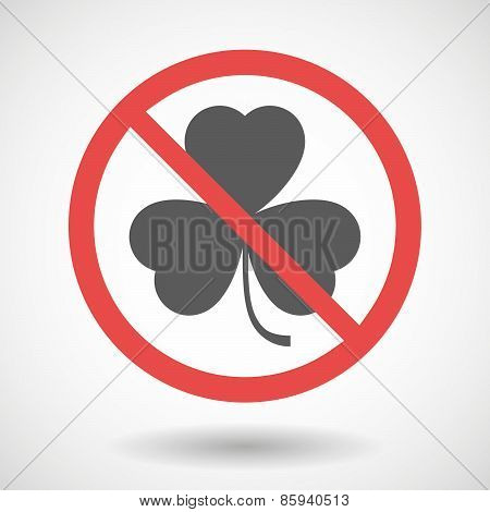 Forbidden Signal With A Clover