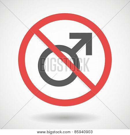 Forbidden Signal With A Male Sign