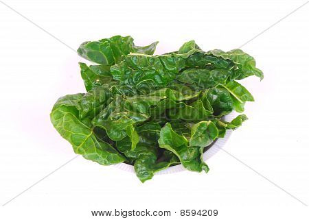 Groene spinazie bladeren