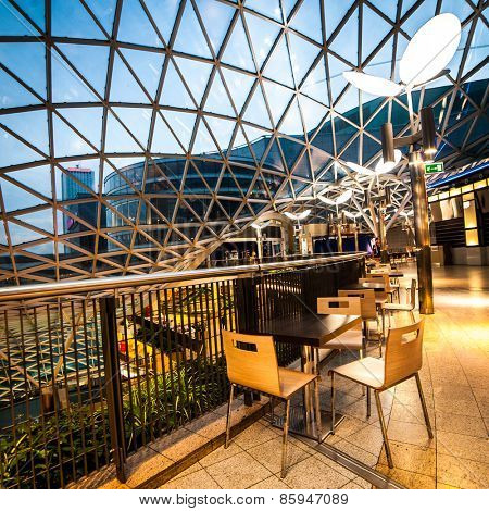 Warsaw, Poland - November 01, 2014: Shopping center Golden Terraces one of the most popular and visited shopping centers in Warsaw.