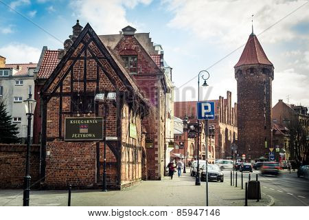 Gdansk, Poland - March 14, 2014: Historical Old Town of Gdansk in Poland