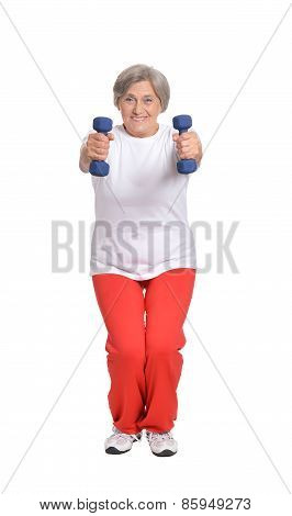Senior woman exercising
