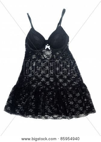 Black Satin Nightdress.