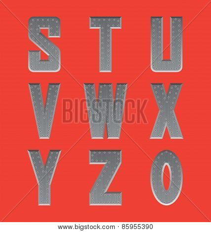 Brushed metal font series 3