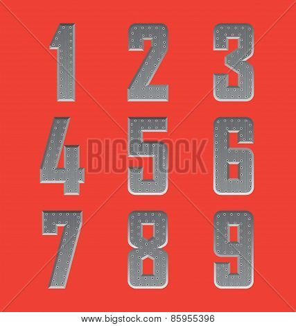 Brushed metal font series 4
