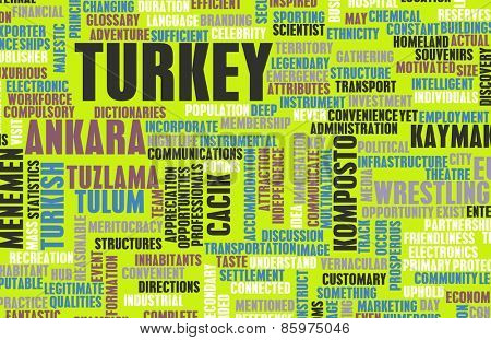 Turkey as a Country Abstract Art Concept