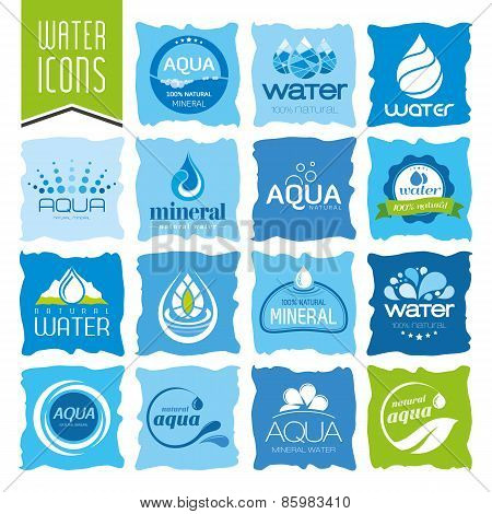 Water icon set