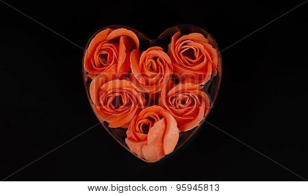 Rose Petals In Heart
