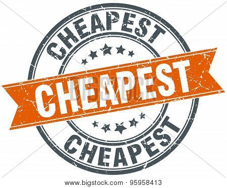 Cheapest Round Orange Grungy Vintage Isolated Stamp