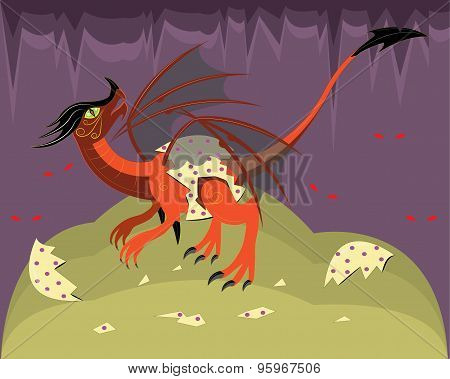 Young red dragon.