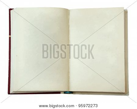 blank open book, vector