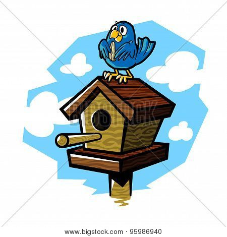 Cartoon birdhouse
