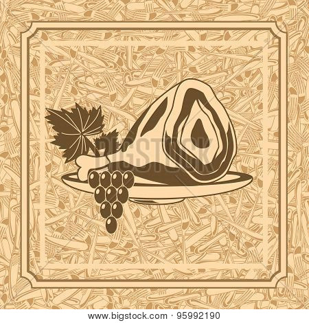 Seamless pattern with gammon