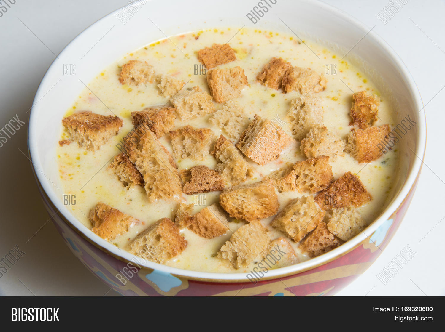 Bowl Soup Croutons Image & Photo (Free Trial) Bigstock