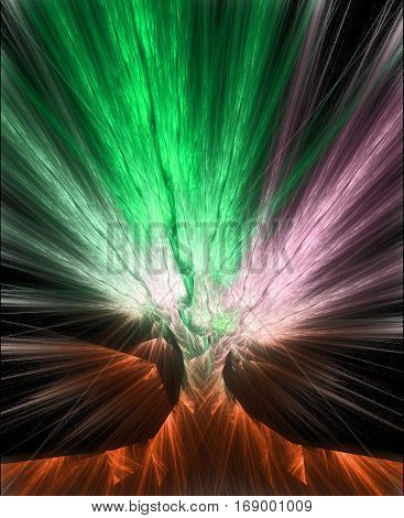 A fractal representation of Buddha's bodhi tree.