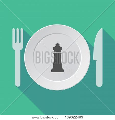 Long Shadow Tableware With A  King   Chess Figure