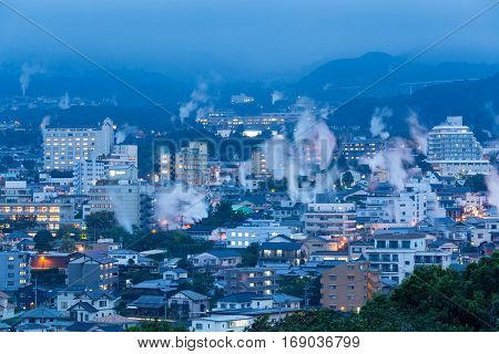 Beppu city in Japan