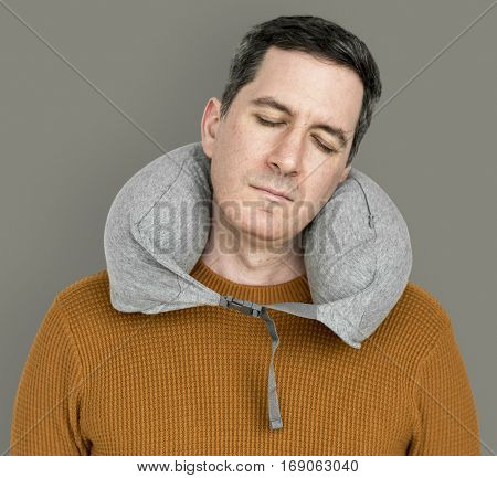 Man Neck Pilow Comfortable Sleeping Relaxation