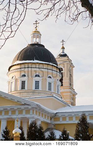 Gomel, Belarus, January 26, 2006: Tower Of Palace Of Rumyantsev-paskevich, Palace And Park Ensemble,