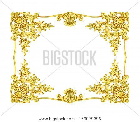 Ornament elements vintage gold floral metat designs