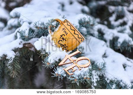 Yellow Ornamented Cup