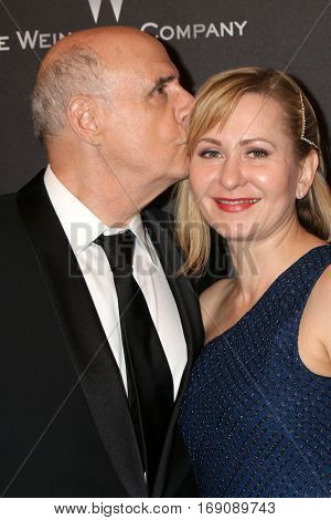 LOS ANGELES - JAN 8:  Jeffrey Tambor, Kasia Ostlun at the Weinstein And Netflix Golden Globes After Party at Beverly Hilton Hotel Adjacent on January 8, 2017 in Beverly Hills, CA