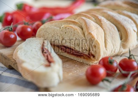 stromboli - home made italian pizza bread