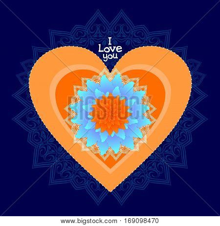 wonderful flaming heart on Valentine's Day for free