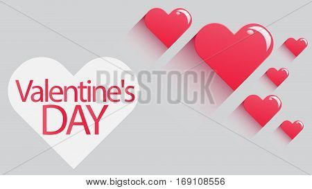 Background heart of love for Valentine day