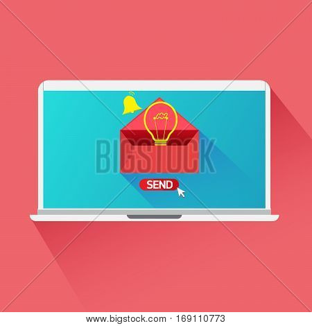 Vector design concept internet Send Email idea