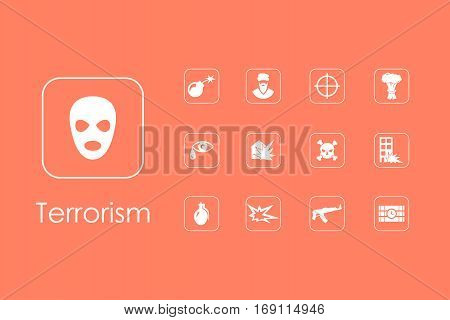 It is a set of terrorism simple web icons