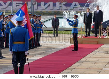 Belgrade, Serbia. October 24Th 2016 - Slovenia Prime Minister Miro Cerar In Official Visit To Serbia