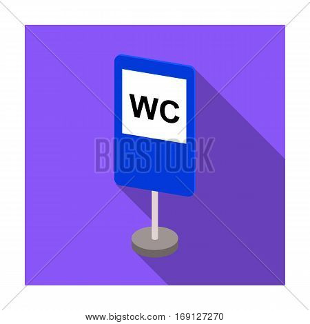 Guide road sign icon in flat design isolated on white background. Road signs symbol stock vector illustration.