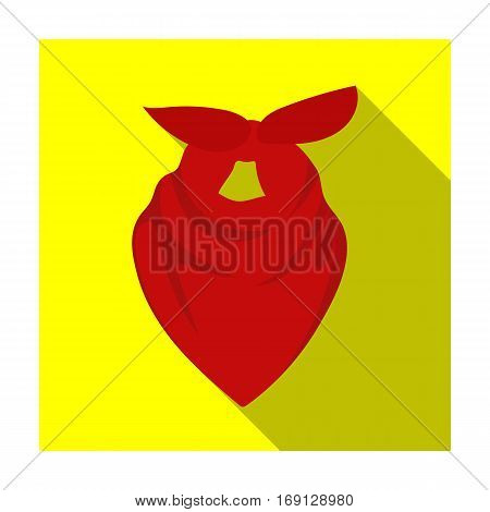 Cowboy bandana icon in flat design isolated on white background. Rodeo symbol stock vector illustration.