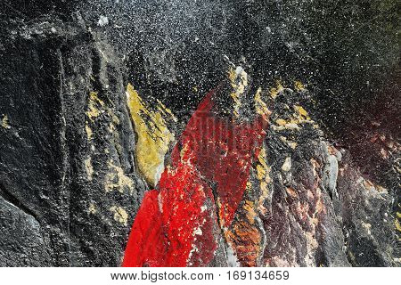 Aged Paint On Grunge Dirty Metal Surface Abstract Texture Background